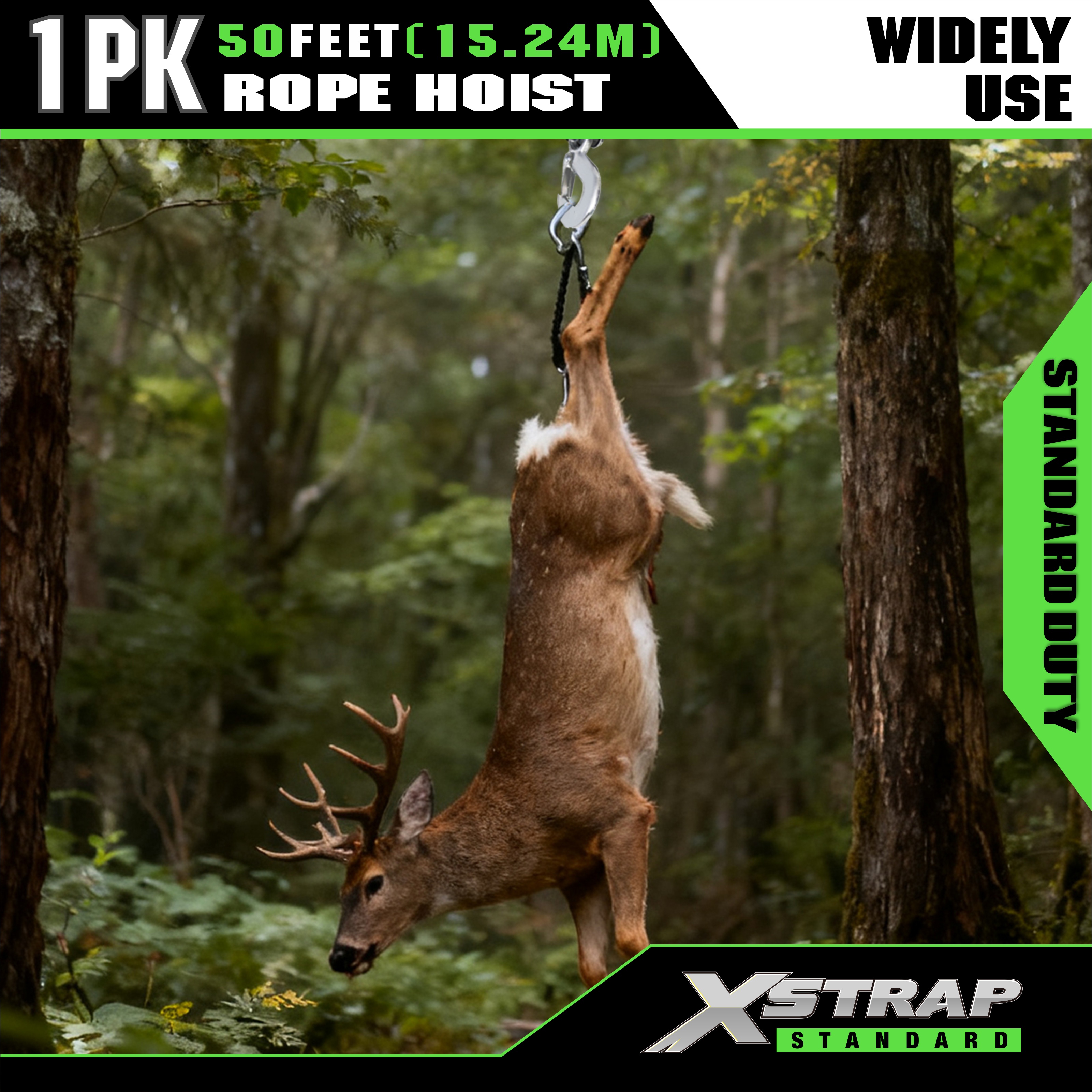 XSTRAP AHLT0003 Hvitt tauløfterskivesystem 1000LB kapasitet