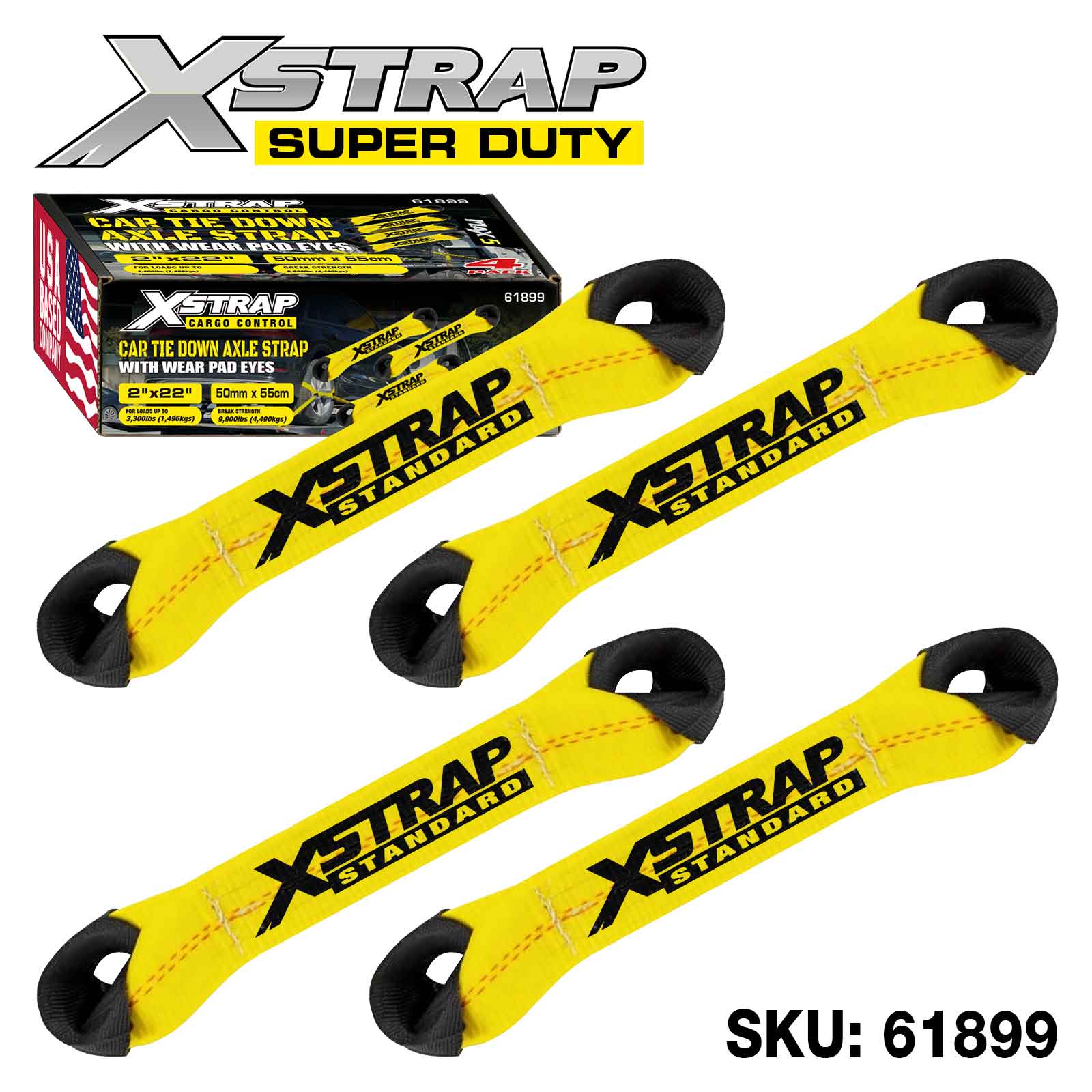 Xstrap 61899 4PK Alex Strap 3300lb SWL